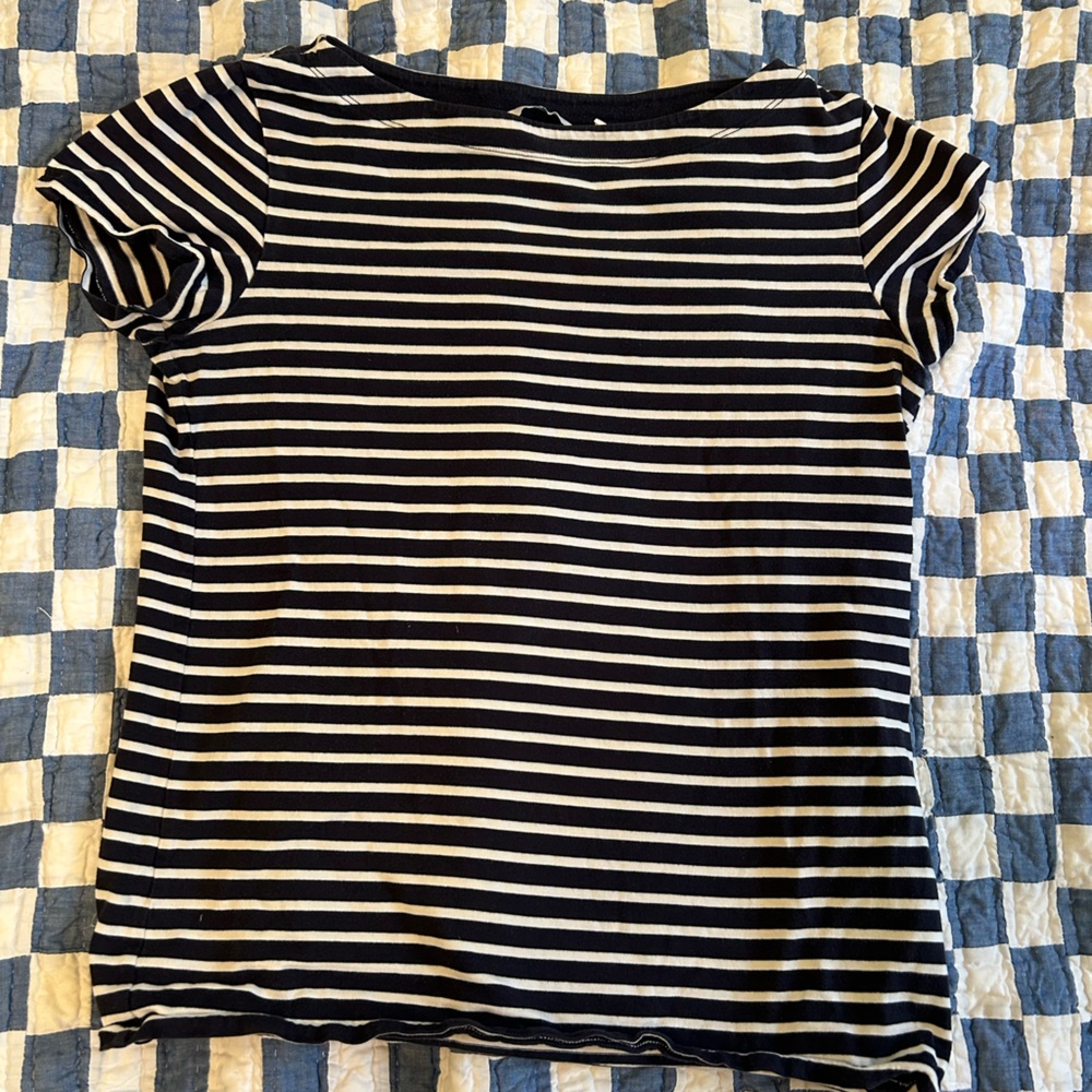 Uniqlo striped boat neck tshirt